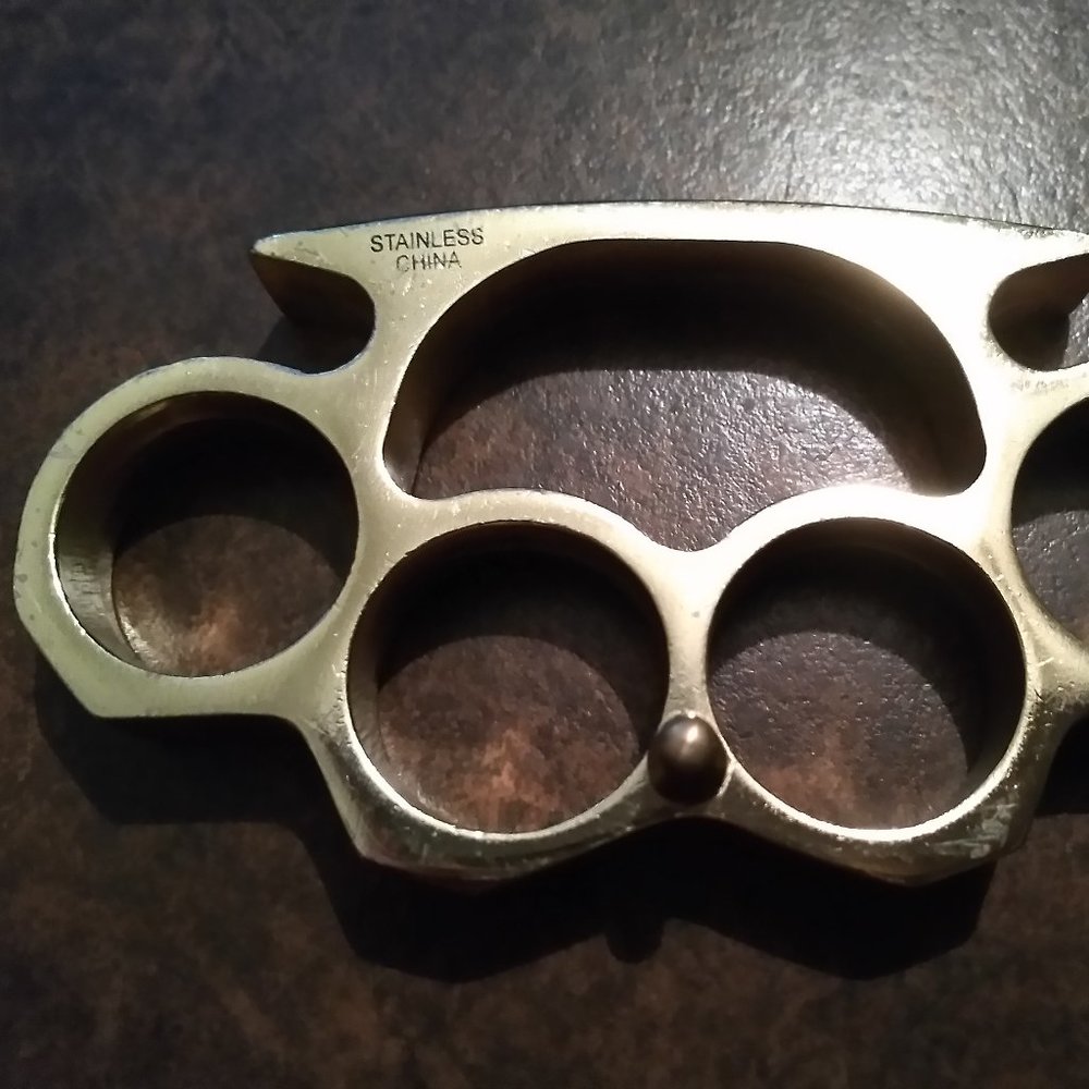 Brass Knuckles Stainless Steel Belt Buckle